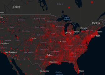 Casos y muertos por estados de coronavirus en USA; 31 mayo