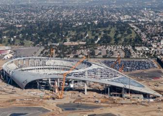 Muere trabajador en estadio de Rams y paran la construcción