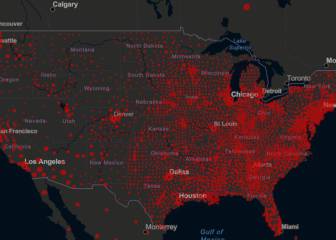 Mapa de casos y muertos por estados de coronavirus en USA; 10 de junio