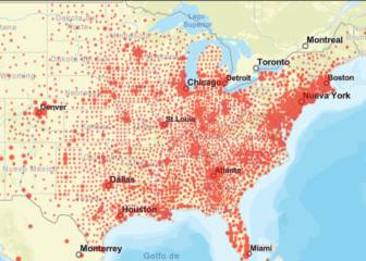 Casos y muertes por estado de coronavirus en USA; 11 de junio