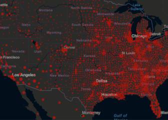 Mapa de casos y muertes por estado de coronavirus en USA; 14 de junio