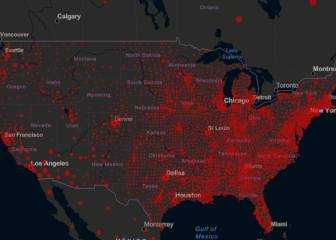 Casos y muertos por estados de coronavirus en USA; 15 junio