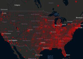 Casos y muertos por estados de coronavirus en USA; 17 junio