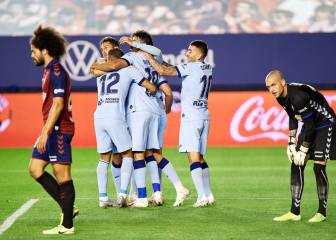¡Una manita! El Atleti goleó al Osasuna a domicilio