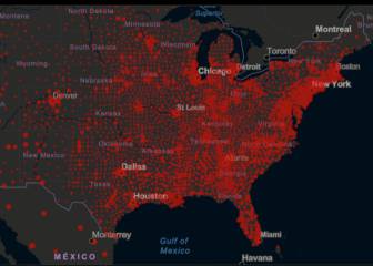 Casos y muertes por estado de coronavirus en USA; 19 de junio