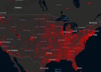 Casos y muertos por estados de coronavirus en USA; 20 junio
