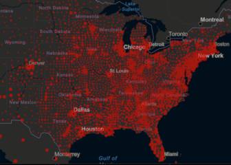 Casos y muertes por estado de coronavirus en USA; 26 de junio