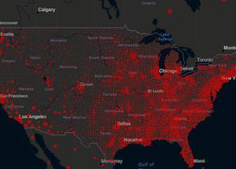 Casos y muertos por estados de coronavirus en USA; 27 junio