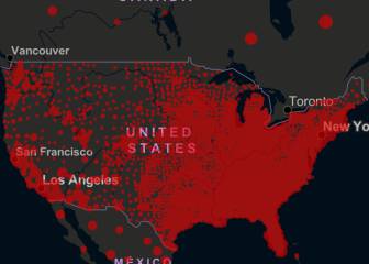 Casos y muertos por estados de coronavirus en USA; 30 junio