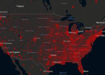 Casos y muertos por estados de coronavirus en USA; 1 julio