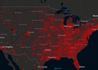 Casos y muertos por estados de coronavirus en USA; 4 julio