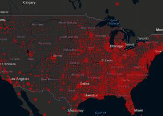 Casos y muertos por estados de coronavirus en USA; 7 julio
