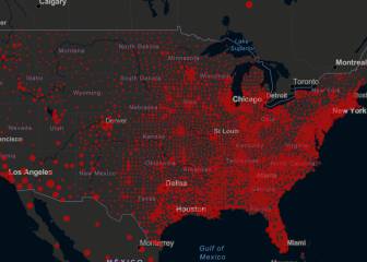 Casos y muertos por estados de coronavirus en USA; 13 julio