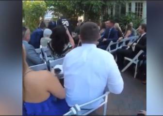 La catalogan en redes como la mejor entrada a una boda