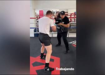 Canelo se machaca en el entrenamiento y lo presume