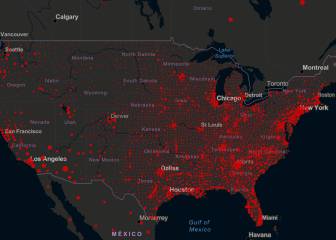 Casos y muertos por estados de coronavirus en USA; 1 agosto