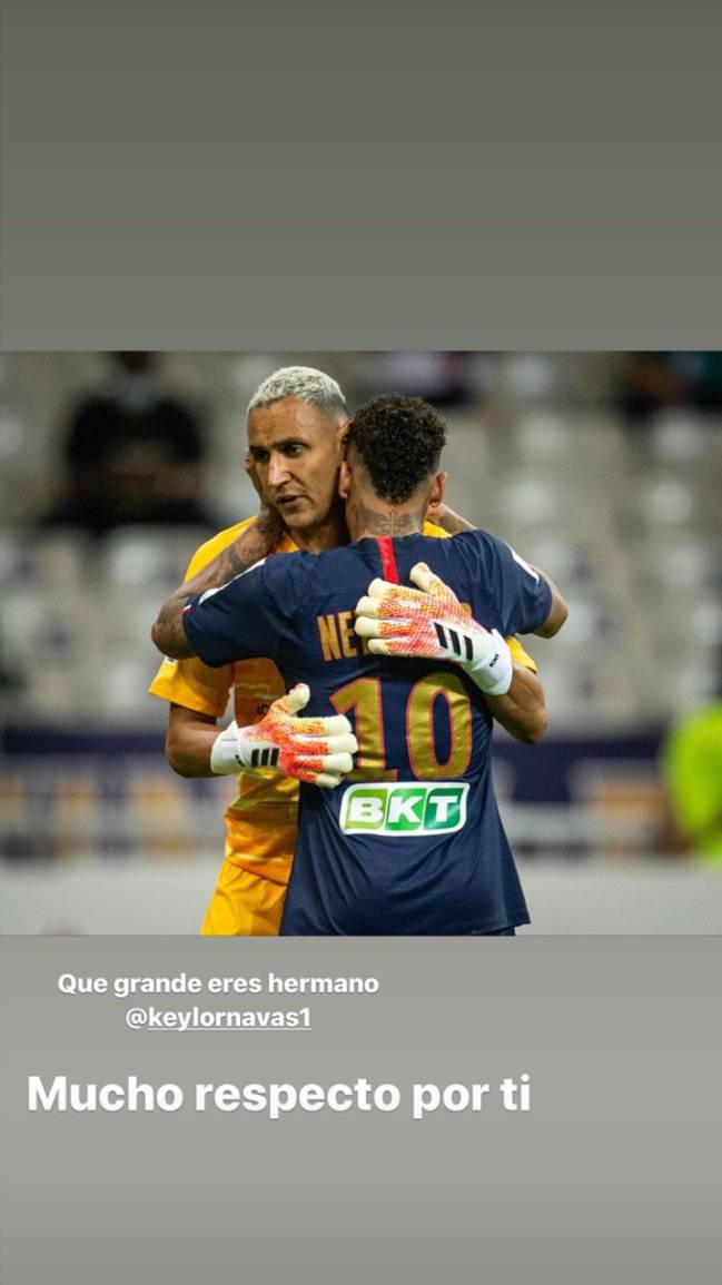 Neymar se rinde a Keylor: "Qué grande eres, hermano"