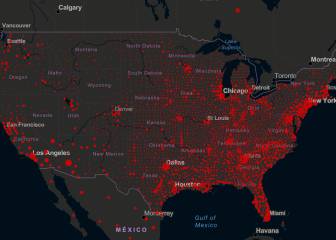 Casos y muertos por estados de coronavirus en USA; 3 agosto