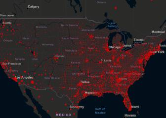 Casos y muertos por estados de coronavirus en USA; 12 agosto