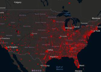 Casos y muertos por estados de coronavirus en USA; 15 agosto