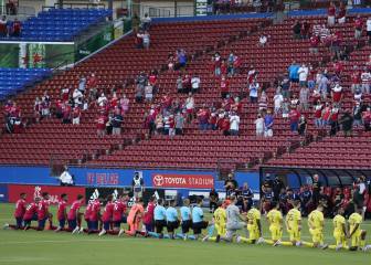 La MLS se une para arrodillarse durante el himno de USA