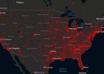 Casos y muertos por estados de coronavirus en USA; 17 agosto