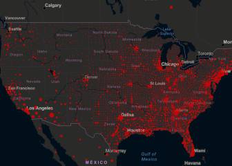 Casos y muertos por estados de coronavirus en USA; 23 agosto