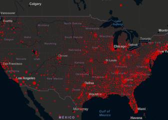 Casos y muertos por estados de coronavirus en USA; 25 agosto