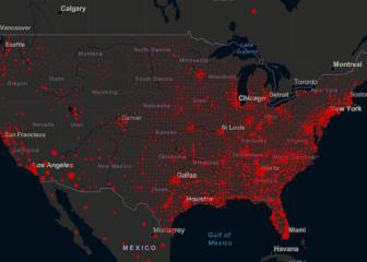 Casos y muertos por estados de coronavirus en USA; 26 agosto
