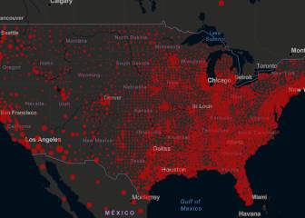 Casos y muertos por estados de coronavirus en USA; 1 septiembre