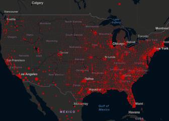 Casos y muertos por estados de coronavirus en USA; 6 de septiembre
