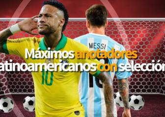 Los futbolistas latinos más goleadores con selección