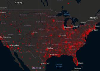 Casos y muertos por estados de coronavirus en USA; 12 de septiembre