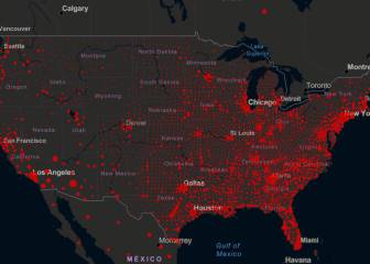 Mapa de casos y muertos por estados de coronavirus en USA; 14 de septiembre