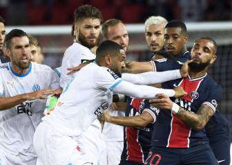 La pelea que terminó con cinco expulsados, entre ellos Neymar