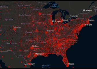 Casos y muertes por estado de coronavirus en USA; 17 de septiembre