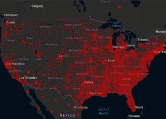 Mapa de casos y muertos por estados de coronavirus en USA; 22 de septiembre