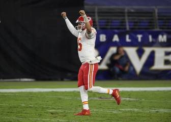 Mahomes llega a las 10 mil yardas y vence a Ravens