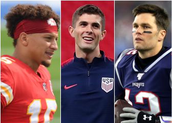Pulisic se decanta entre Patrick Mahomes y Tom Brady