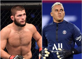 Keylor le regala a Khabib su playera del juego vs Barcelona