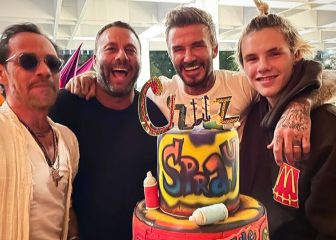Los Beckham celebran a Cruz en compañía de Marc Anthony