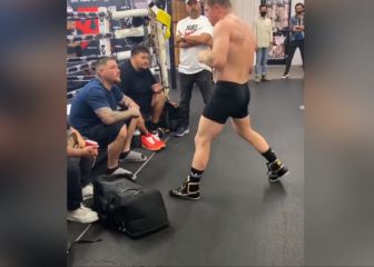 Canelo Álvarez en modo coach junto a Andy Ruiz
