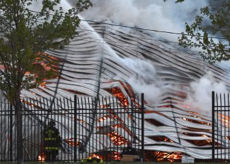 Se incendia la histórica planta de Domino Sugar en Baltimore