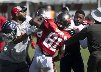 Jugadores de Bucs y Titans tienen altercados en práctica conjunta
