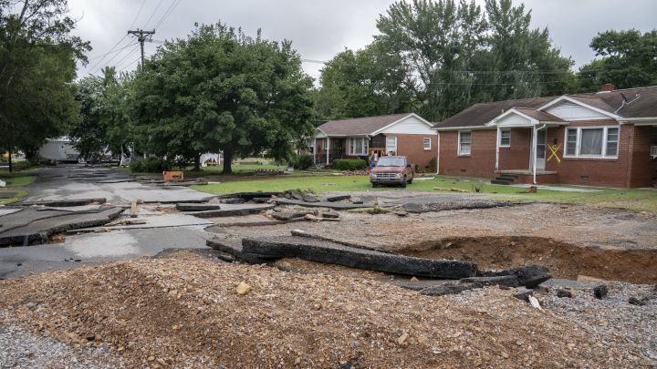 Daños causados por las lluvias e inundaciones en Tennessee