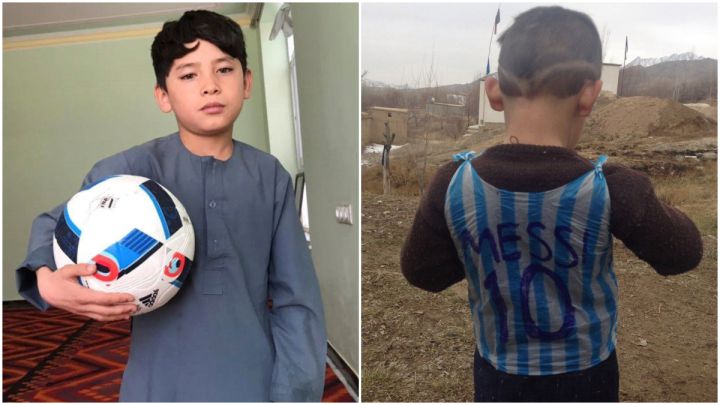 Debido a que ha tenido que huir frecuentemente de la guerra, Murtaza Ahmadi ya no cuenta con las playeras autografiadas por Messi.