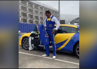 Jalen Ramsey y su atuendo antes de la victoria ante el equipo de Tom Brady