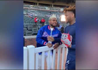 Poder venezolano: Josef junto a Ronald Acuña previo al segundo juego contra Dodgers