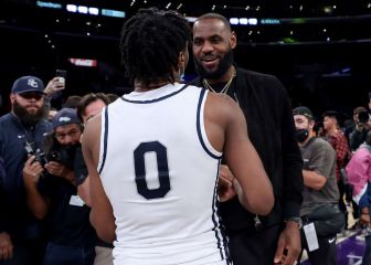 ¡La noche de Bronny en el Staples Center!