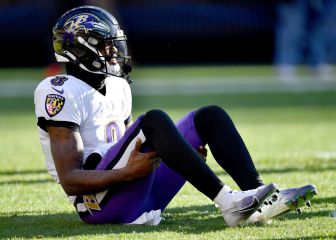 Lamar Jackson sufrió un esguince de tobillo leve